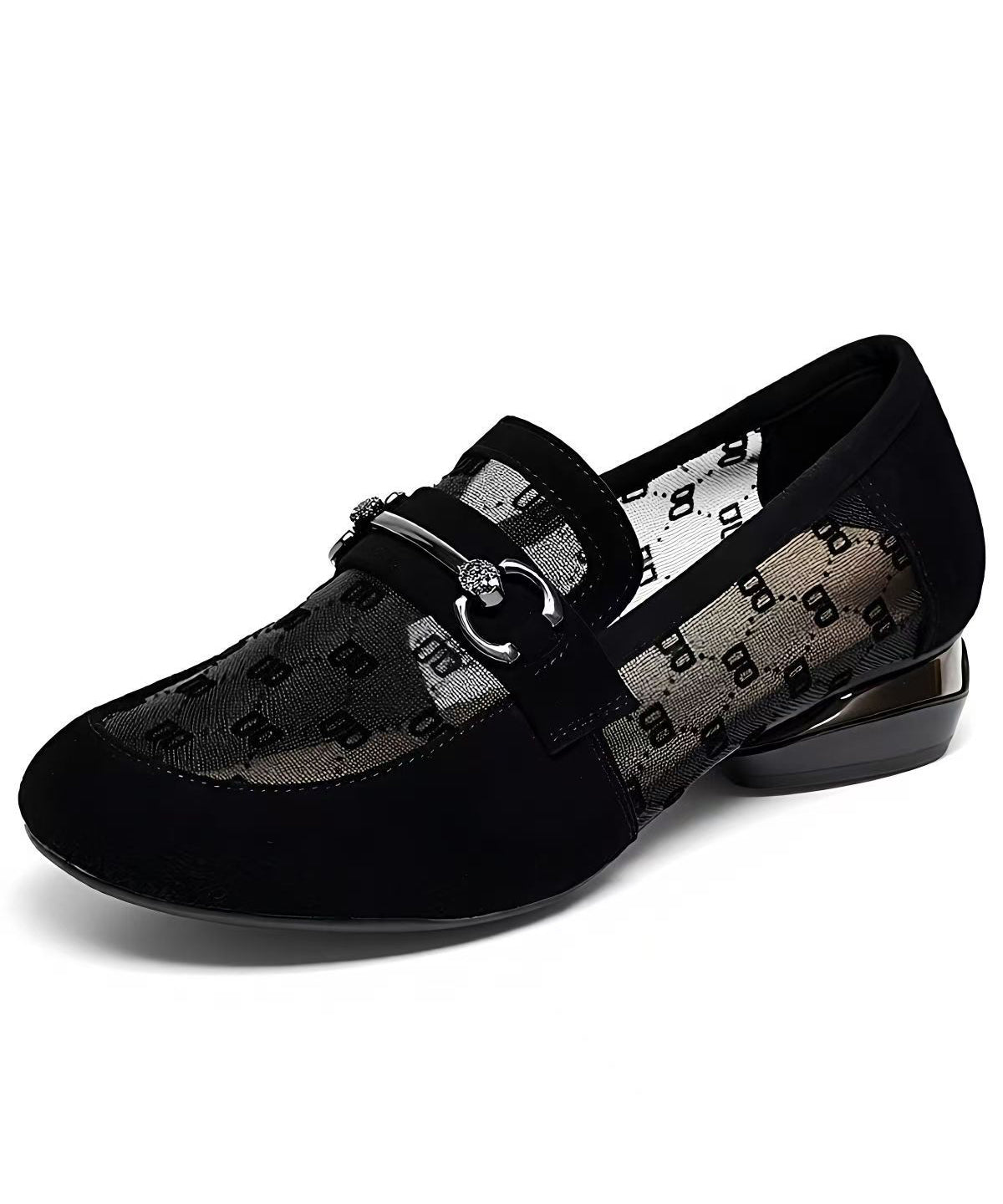 Black Flat Feet Shoes Faux Leather Flat Shoes for