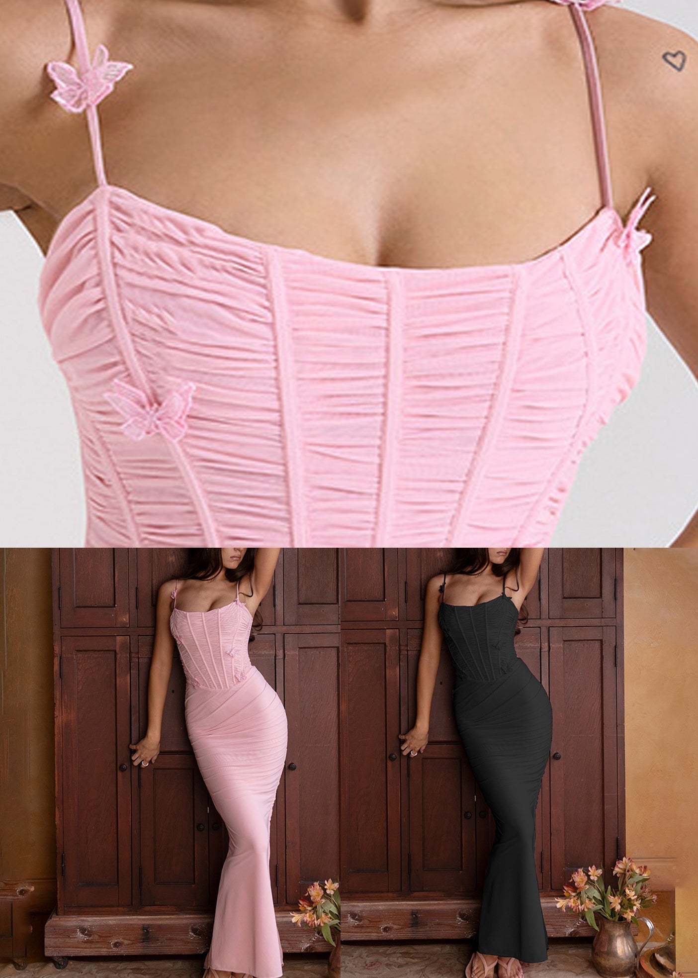 Black Wrinkled Tulle Spaghetti Strap Dresses Backless Summer