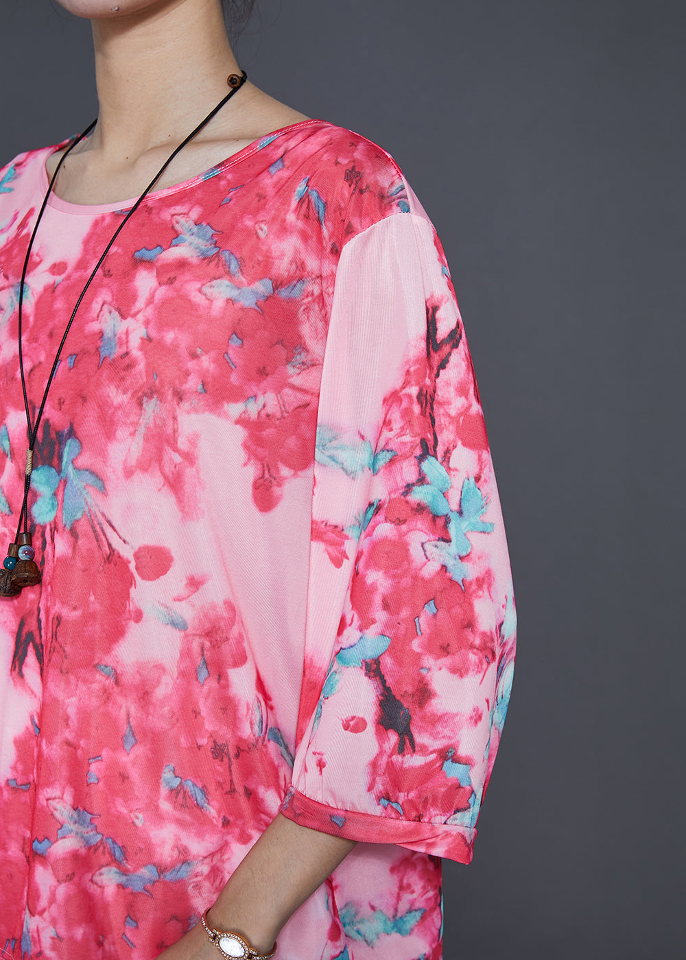 Pink Oversized Print Sets 2 Pieces Summer