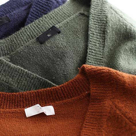 V Neck Baggy Sweater Weather Nude Big Knitted Tops