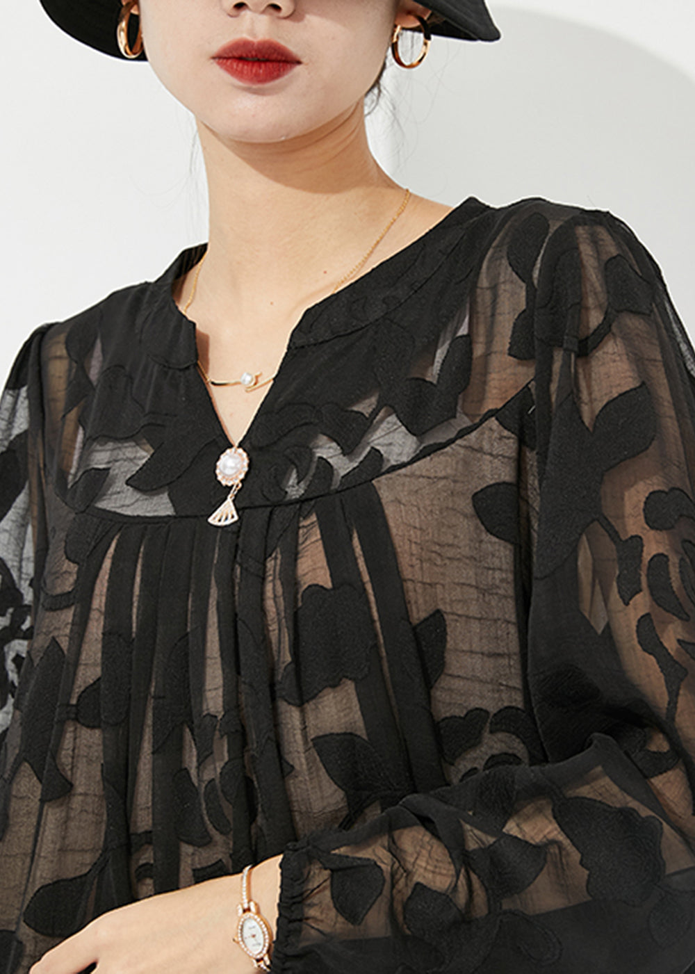 Diy Black Print Hollow Out Tulle Mid Dress Summer