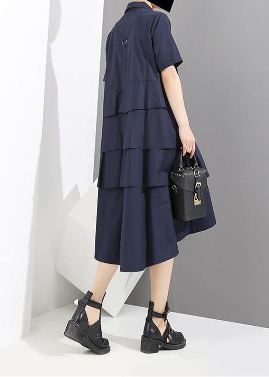 New Woman Summer Blue Style Shirt Dress