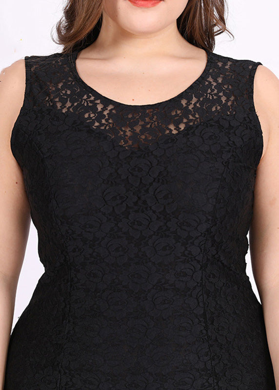 Novelty Mulberry O-neck Lace Mid Dresses Summer