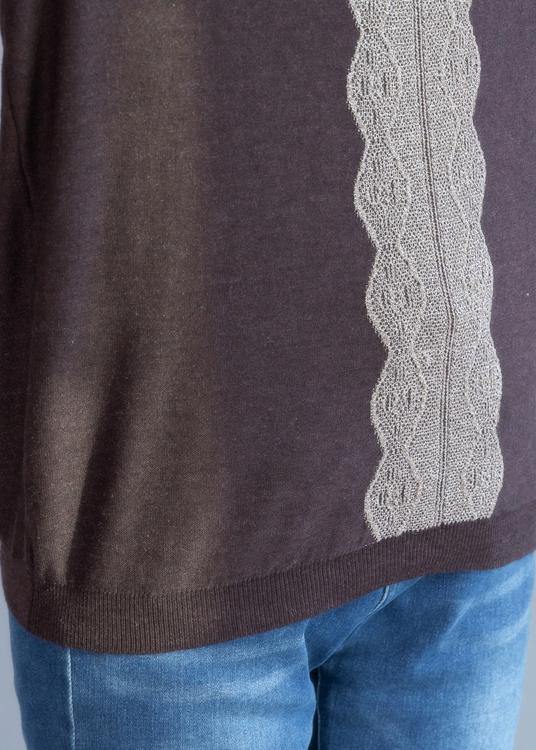 Oversized Black Knit Sweat Tops Fall High Neck Knitted T Shirt