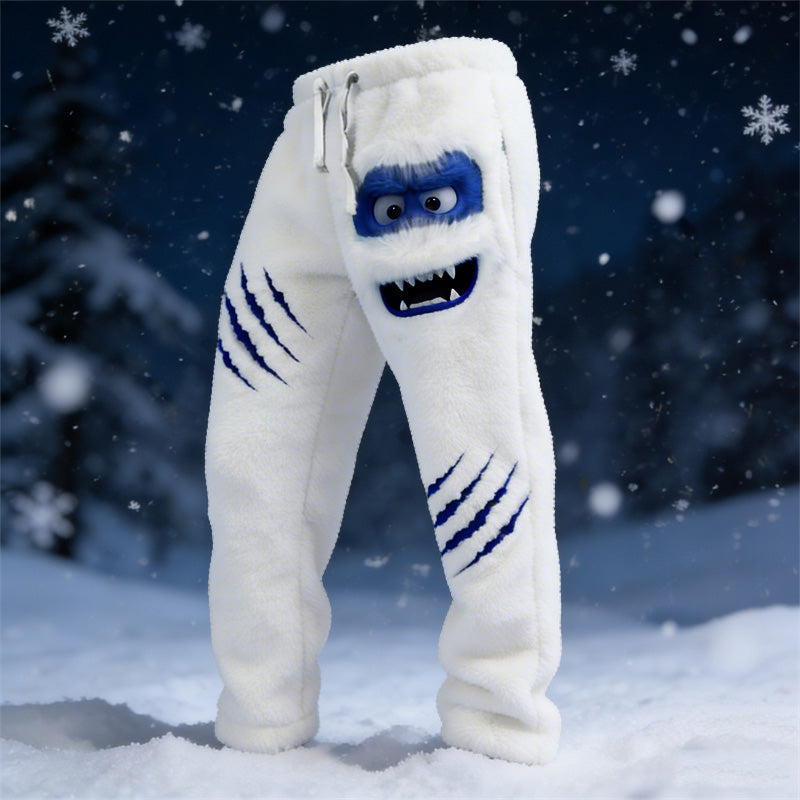 Men's Ice Monster & Scratch Cozy Plush Sweatpants artswardrobe