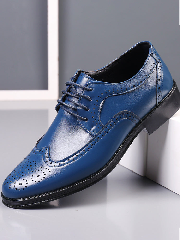 Men's Classic British Brogue Leather Shoes artswardrobe