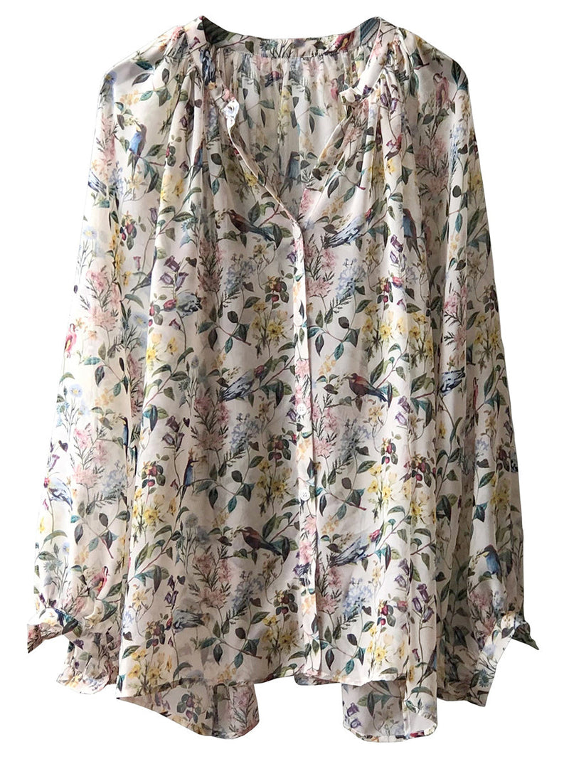 Summer Artsy V-neck Loose Shirt