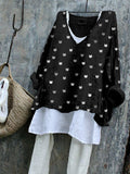 Cute Little Kitty Pattern Cozy Flowy Tunic elevenforest