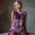 Vintage Bohemian Embroidered Floral Patchwork Tank Top artswardrobe
