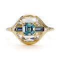 Vintage Blue Zirconia Eye Gold Ring