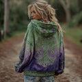 Women's Vintage Viking Celtic Knot Tree Of Life Gradient Hoodie artswardrobe