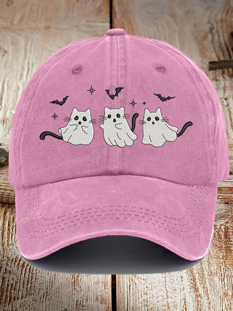 Comstylish Cute Cat Animal Print Vintage Baseball Cap