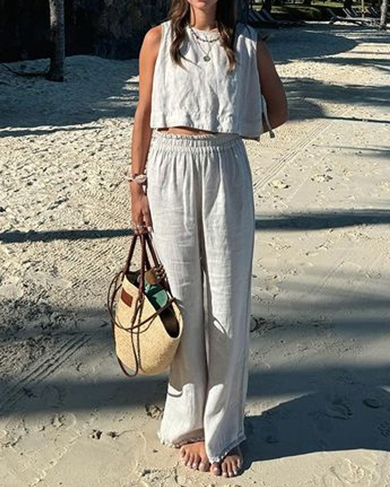 JO | Two-piece set consisting of vest and trousers with lacing