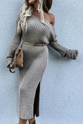 Charlize® | Feminine sweater with a slanted collar