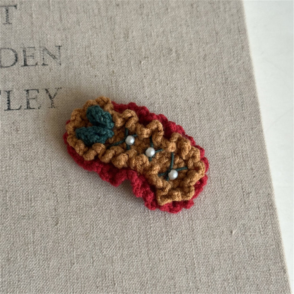 Comstylish Christmas Handmade Crochet Hair Clip