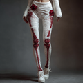 Comstylish Halloween-themed Line Art Women's Knitted Tight-fitting Leggings.