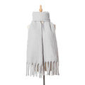Vintage Thick Fringed Solid Color Scarf elevenforest