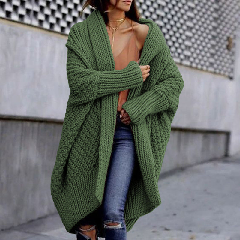 Vintage Sweater Solid Color Doll Sleeve Cardigan elevenforest