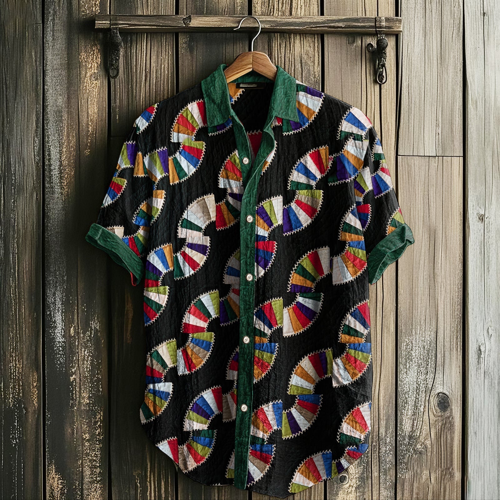 Men's Retro Indiana Amish Old Fashioned Fans Linen Shirt artswardrobe