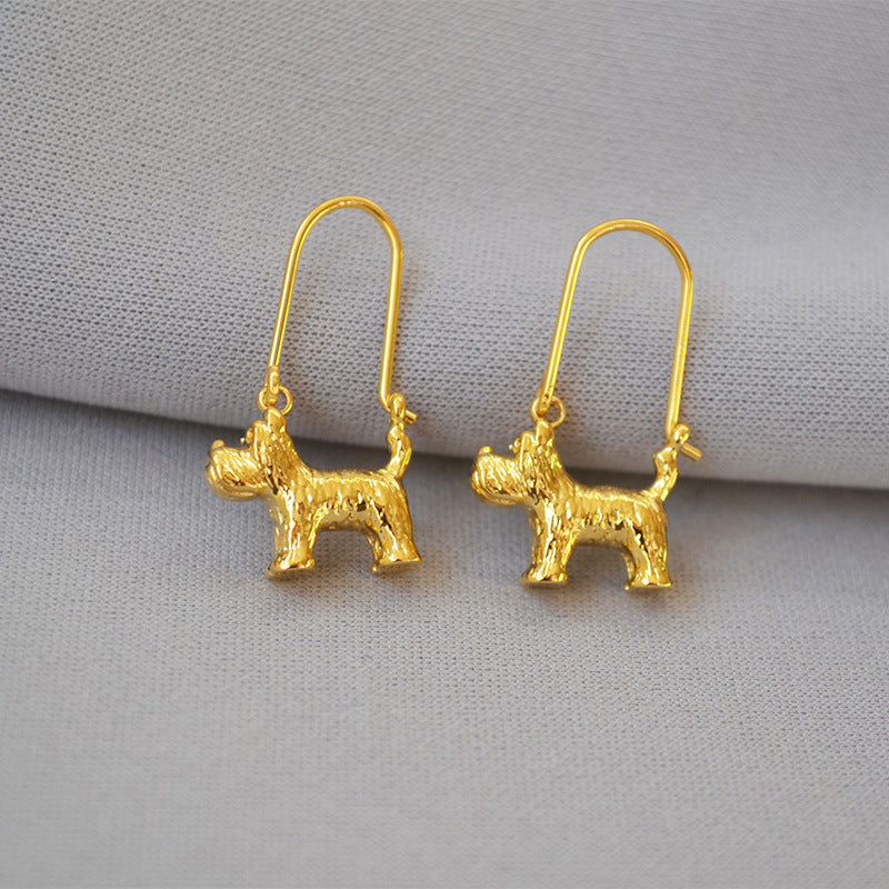 Vintage Handmade Gold Earring