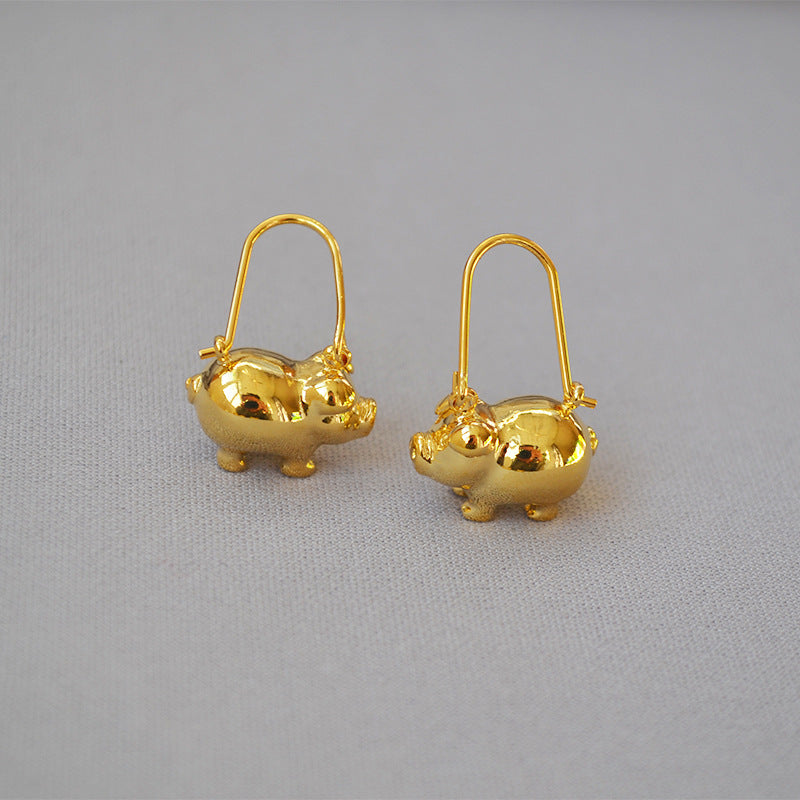 Vintage Handmade Gold Earring