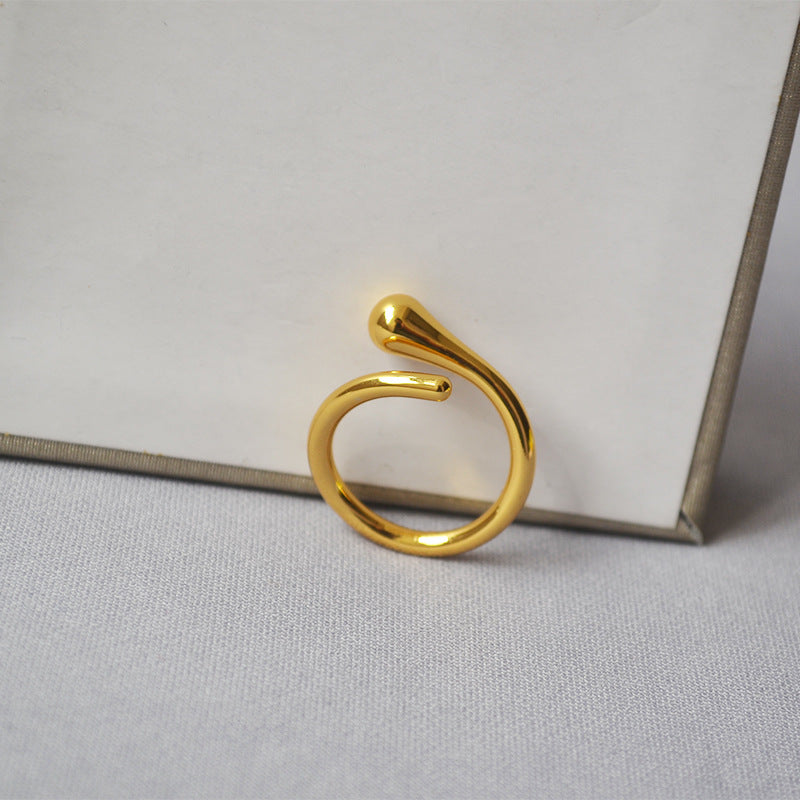 Delicate Artisan Gold Ring