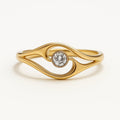 Orbit Crystal Gold Ring
