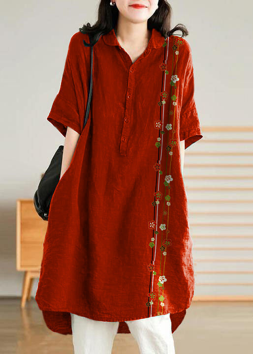 Jade Green Linen Linen Shirt Dress