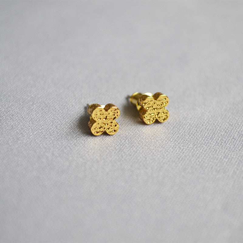 Delicate Artisan Gold Earring
