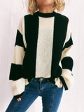 Ida® | Color block sweater with a crew neck and long sleeves