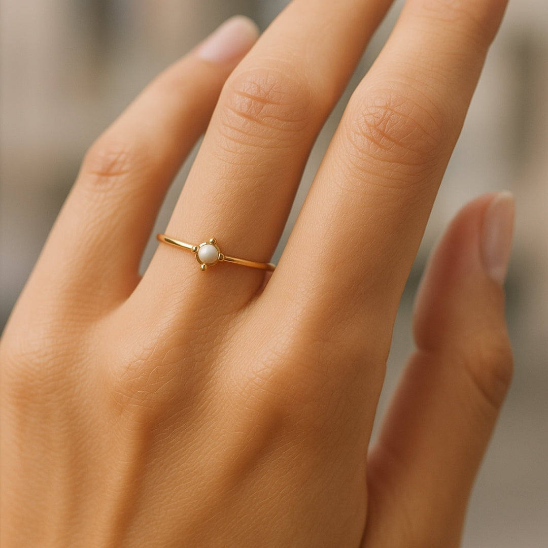 Delicate Artisan Gold Ring