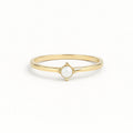 White Stone Gold Ring