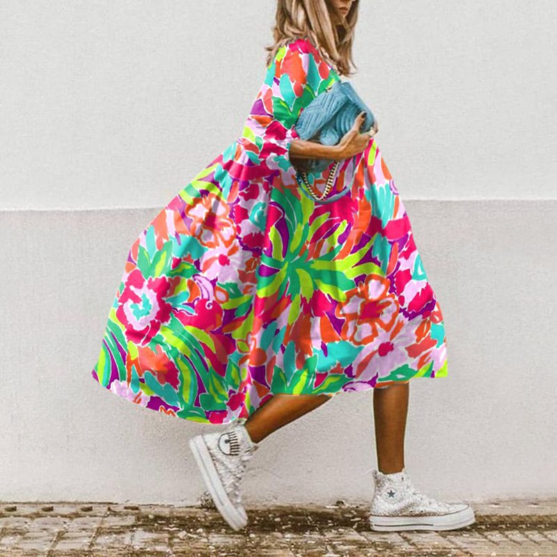 KS | Floral midi dress