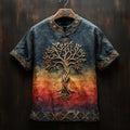 Men's Celtic Knot Tree Of Life Gradient Vintage Shirt artswardrobe
