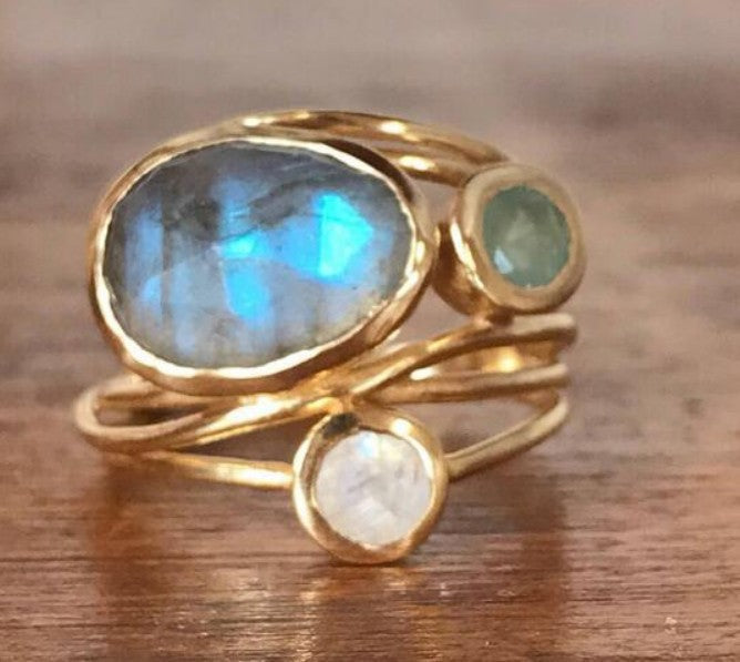 Delicate Artisan Gold Ring