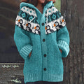 Vintage Knitted Jacquard Pattern Cozy Cardigan Sweater elevenforest