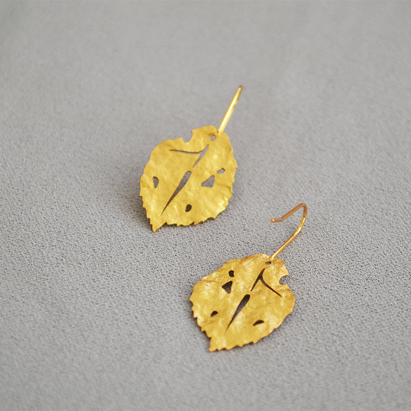 Delicate Artisan Gold Earring