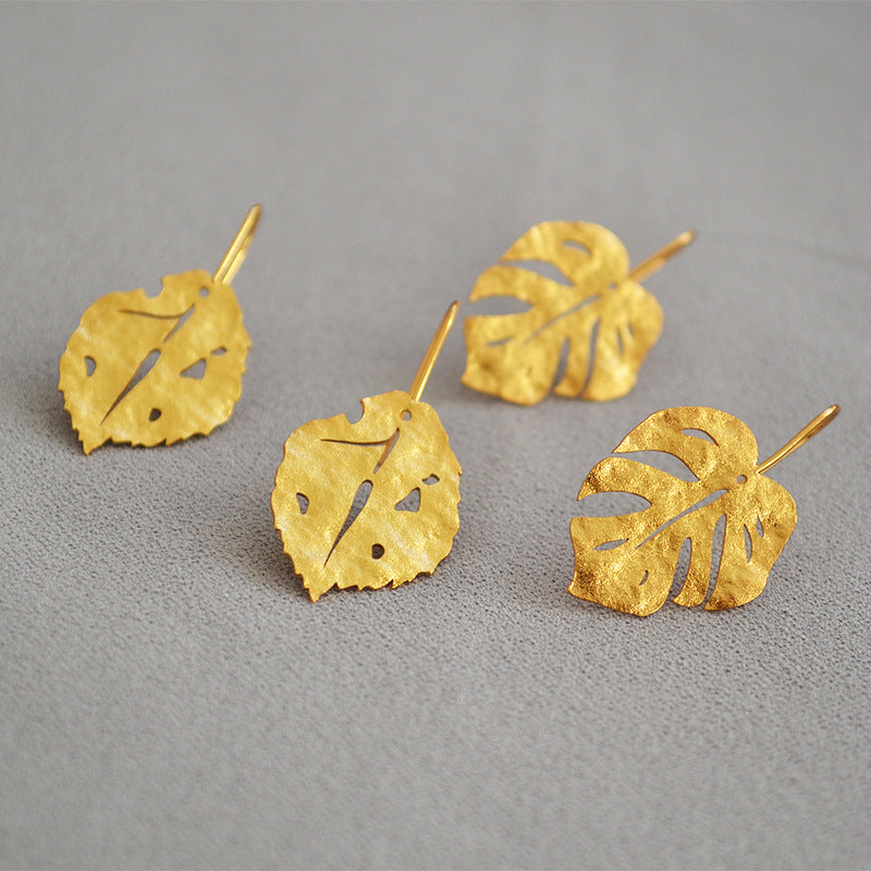 Delicate Artisan Gold Earring