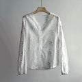 Vintage Floral Lace Embroidered Flowy Linen Tunic artswardrobe