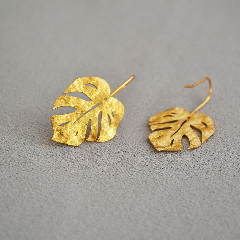 Delicate Artisan Gold Earring