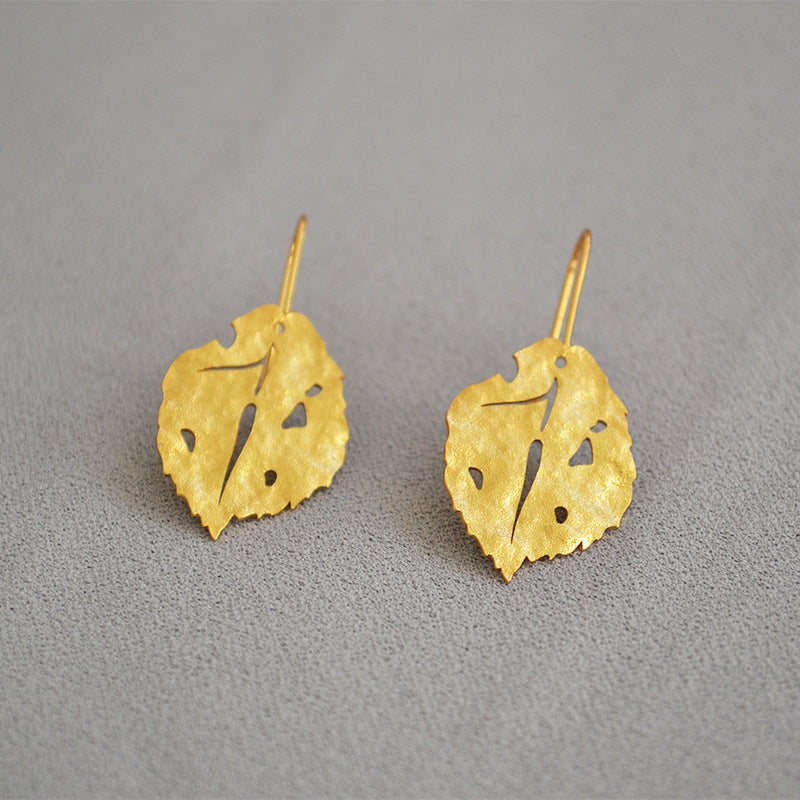 Delicate Artisan Gold Earring