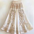 Women's Viking Celtic Knot Tree Of Life Art Linen Skirt artswardrobe