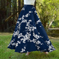 Comstylish Cherry Blossom Japanese Art A-Hem Skirt