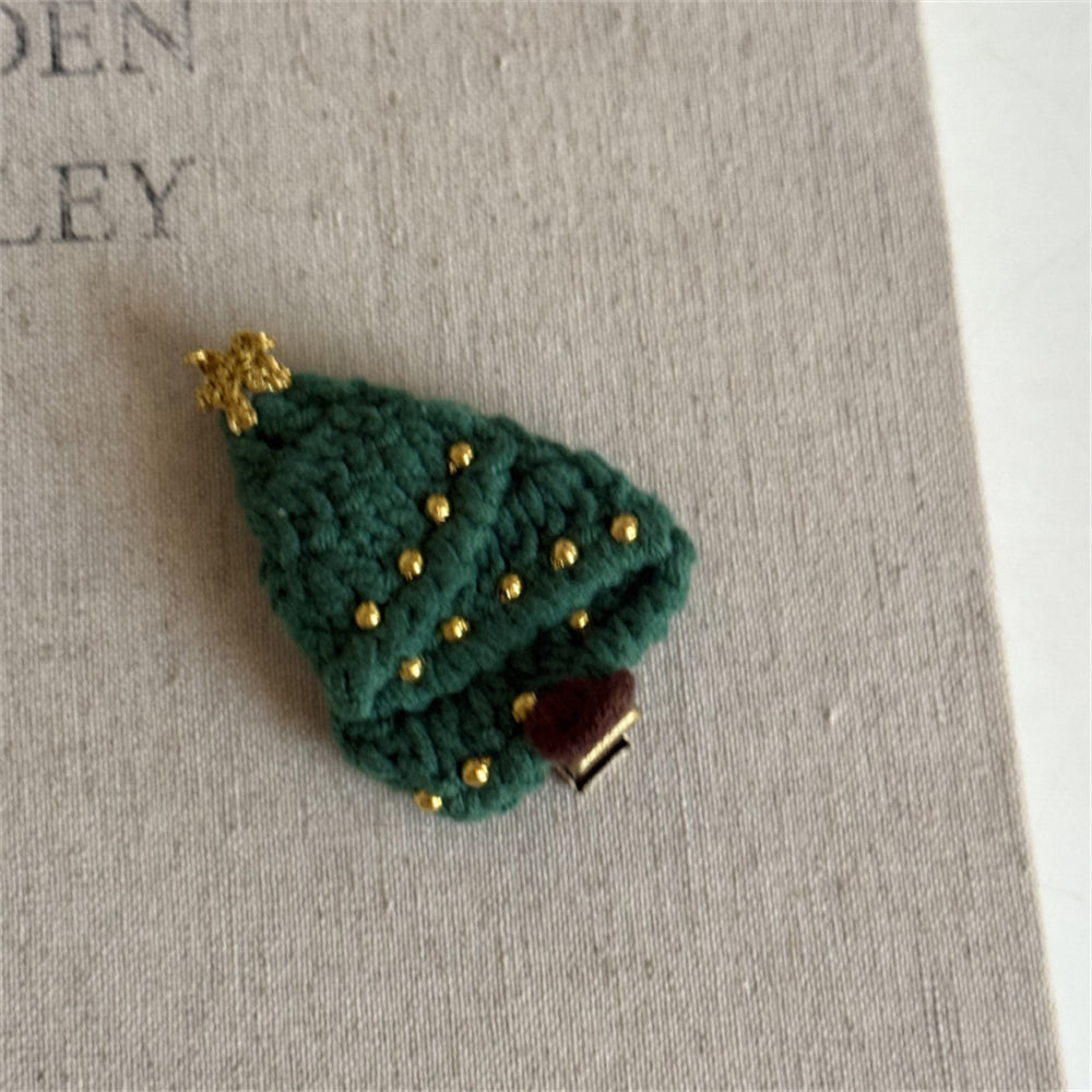 Comstylish Christmas Handmade Crochet Hair Clip