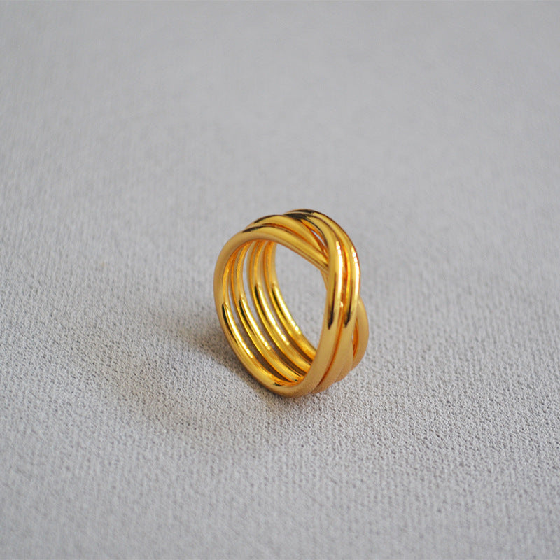 Delicate Artisan Gold Ring