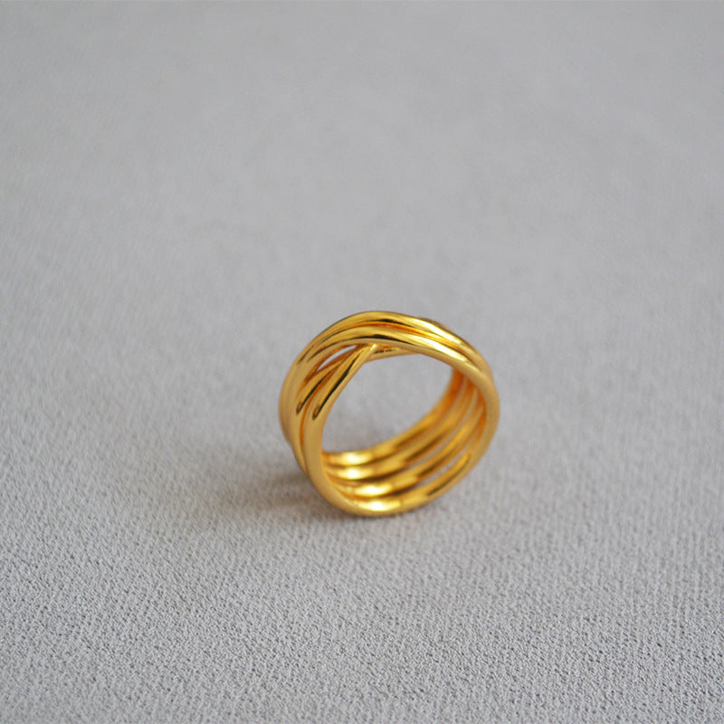 Delicate Artisan Gold Ring