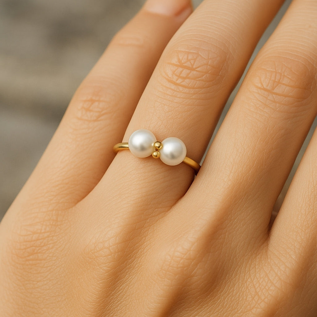 Delicate Artisan Gold Ring