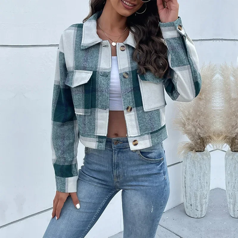 JO | Trendy plaid jacket for women