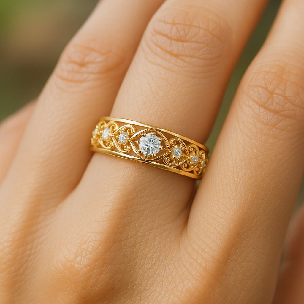 Romantic Gold Ring for Special Moments