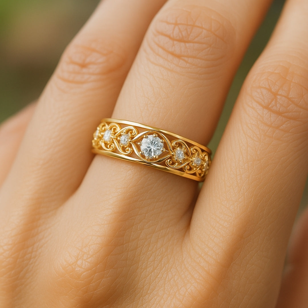 Romantic Gold Ring for Special Moments
